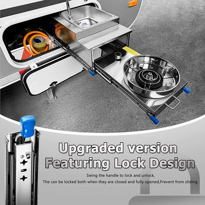 Heavy Duty Drawer Slide With Lock Fixing Drawer Slide 120Kg Load Capacity Ball Bearing 1 Pair (30Cm)