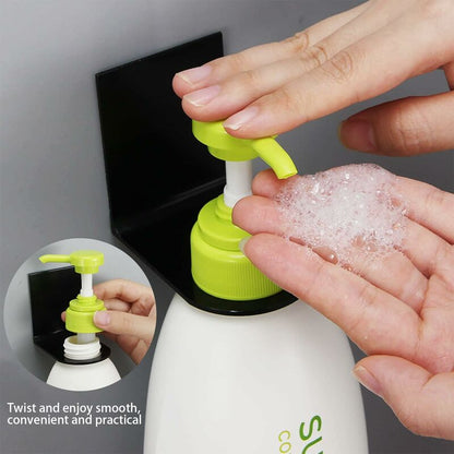 6 pcs Wall Mounted Hand Pump Holder, 27/3.3Mm Dispenser Holder Soap Dispenser Hook Wall Mount Stainless Steel Shampoo