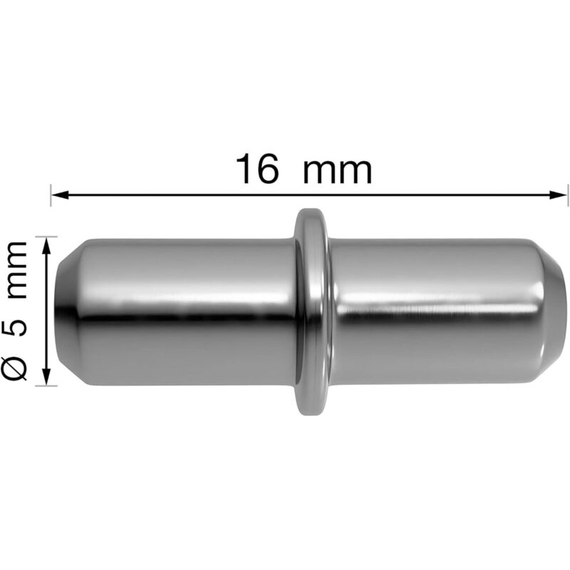 Shelf Peg 5 Mm 100 Units With Ring For Drilling - Shelf Pegs - Shelf Pegs - Pegs - Shelf Peg - 5Mm Solid Steel Peg,