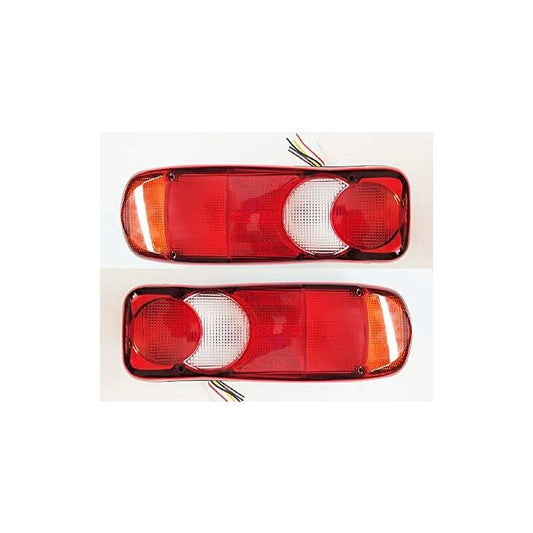 2 pcs Tail Lights Lamp For Truck, Tipper, Tractor, Trailer, Chassis - Universal Bulbs Working In 12V And 24V