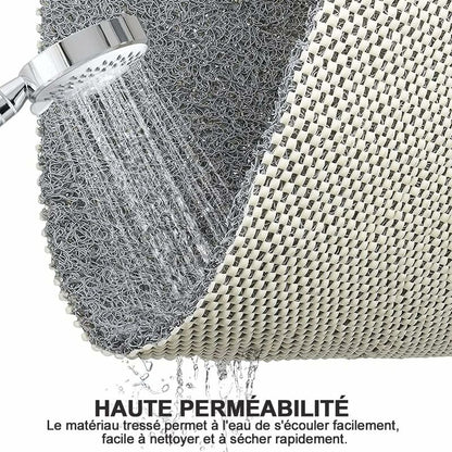Non-Slip Shower Mat, 60Cm, Soft Comfort Safety Bath Mat With Drainage Holes, Pvc Loofah Massage Shower Mat For Wet
