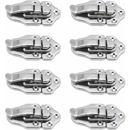 8 Toggle Clasp Latches Toggle Lock Lever Clasp For Jewelry Box Gift Boxes Toolbox Suitcase And Chest - Silver