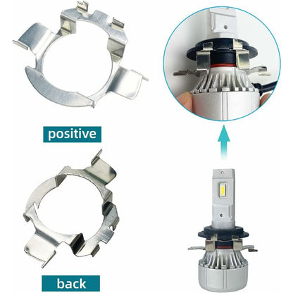 2 pcs Metal LED H7 Bulbs Adapters Lamp Base Holder Clip Bracket For Quasquai/Polo 6R / Polo 9R / Jetta Sport (Mk6) /