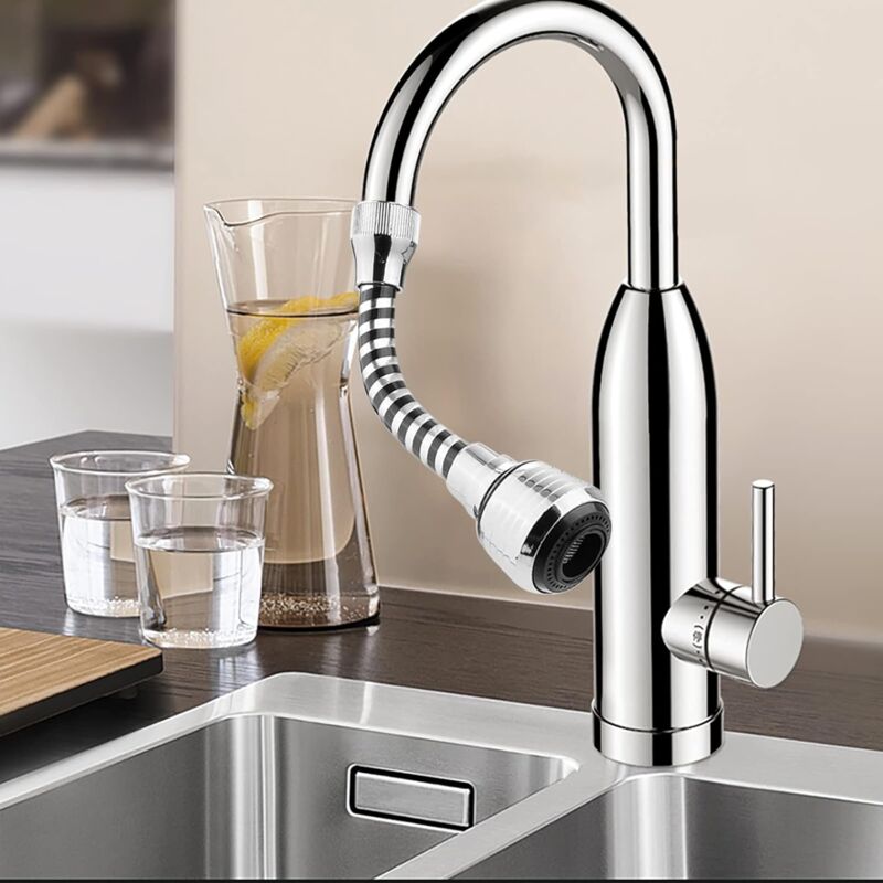 360 Degree Flexible Kitchen Faucet Sprayer, Faucet Nozzle, Kitchen Faucet Head Replacement, Sink Hose Accessory For