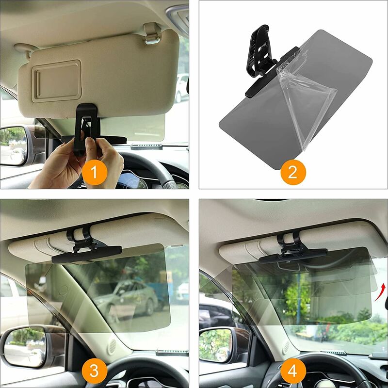 Car Sun Visor Extender, Car Sun Visor Extender Adjustable Car Sun Visor Extension Anti-Glare, For All Cars, Vans And