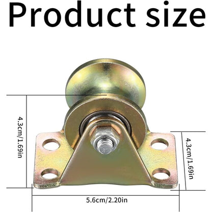 4 pcs Lifting Pulley, U-Groove Caster, Lifting Caster, Groove Wheel Cable Pulleys For ROpes Rail Gate Sliding (U-Groove