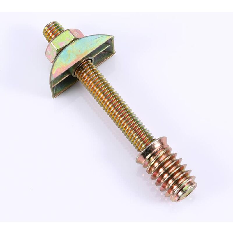 4 pcs M8 X 100Mm 4 In 1 Furniture Connectors Half Moon Furniture Connectors Spacer Washers For Table Bed Assembly Bolts