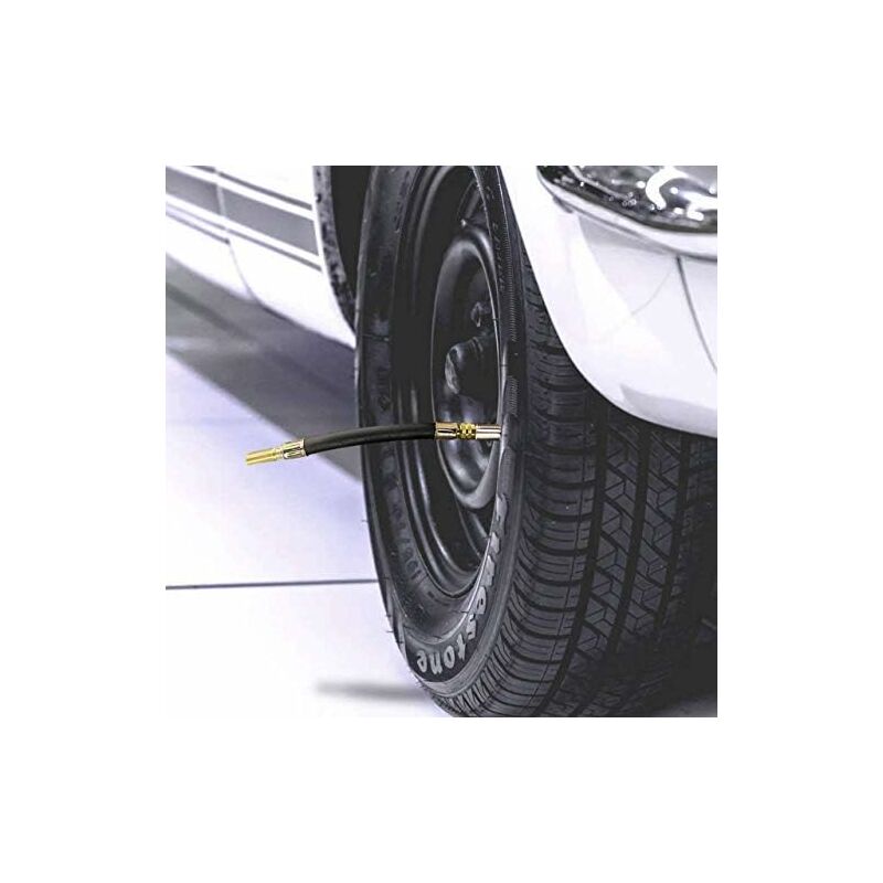 4 pcs Set Tire Valve Extension Flexible Tire Hose Valve 150Mm With 2 Brackets