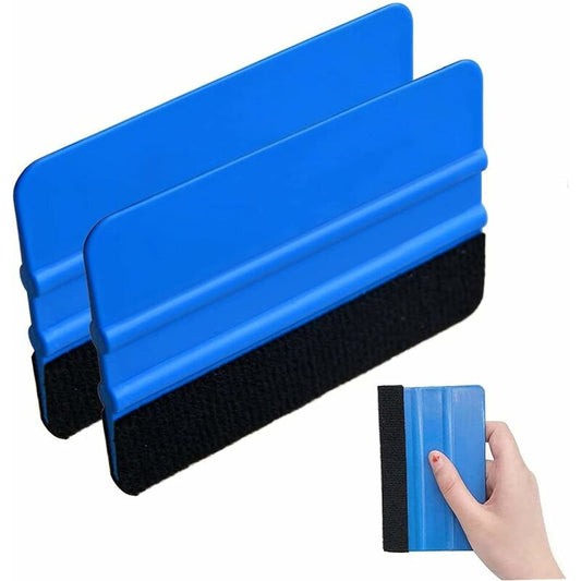 2 pcs Plastic Squeegee For Car Sticker Soft Vinyl Film Tinting Tool Soft Felt Scraper (2 pcs)