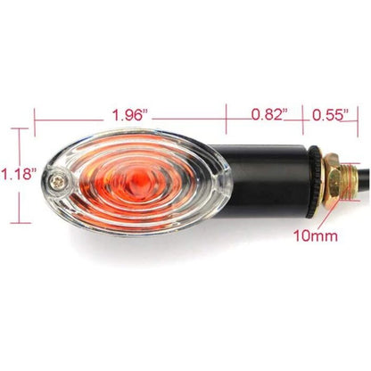 4 pcs Motorcycle Indicators Mini Turn Signal Lights 12V Waterproof Universal For Motorcycle Scooter Quad Cruiser Off