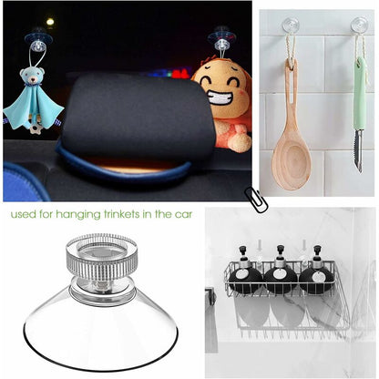 Suction Cup 25 pcs Set Suction Cups Ø 40 Mm M4 - Transparent Suction Knobs With Knurled Nut