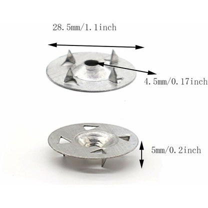 200 pcs 4-Prong Washers For Extruded Plasterboard, Thermal Insulation And Fixed Back Plate 28Mm
