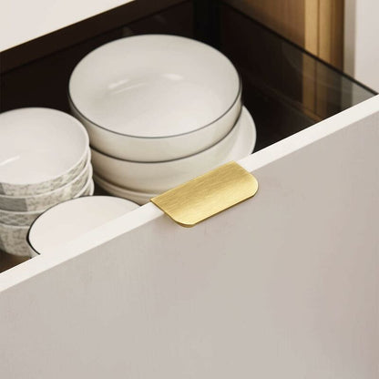 Invisible Gold Handle, 10 Pieces Gold Handle Gold Furniture Handle Invisible Furniture Handle Center Distance 64Mm