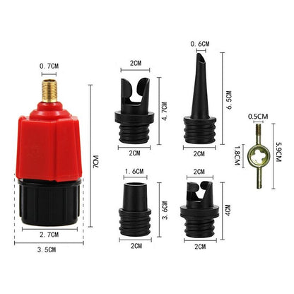 Inflatable Kayak Pump, Sup Air Inflation Valve Adapter And Gas Nozzle 4 pcs For Inflatable Structures