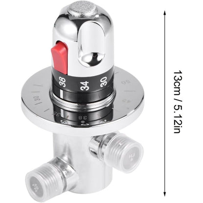 Hot Cold Water Mixer Valve Solid Brass Thermostatic Mixer Valve Fixed Temperature Mixing Valve For Kitchen Bathroom