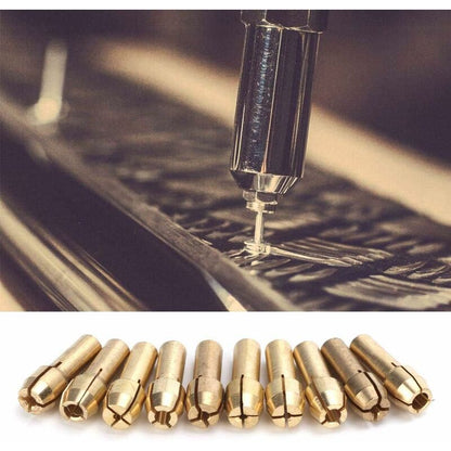 10 pcs Collet Chuck 0.5-3.2Mm Mini Brass Collet Chucks Electric Chucks ROtary Tool Accessories(Tail Diameter 4.3Mm)