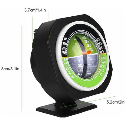 4X4 Inclinometer, Car Inclinometer, Outdoor Auto Mini Compact Compass Luminous LED Car Compass Angle Slope Meter