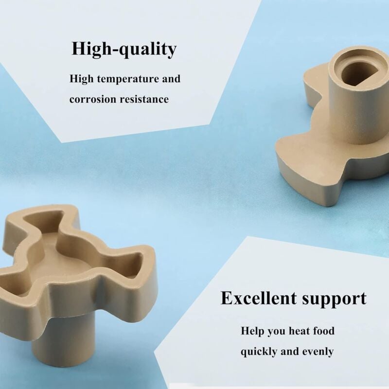 2 pcs Microwave Turntable Coupler Shaft Tray Coupler Bracket For Microwave Turntable ROller Guide Coupling Bracket