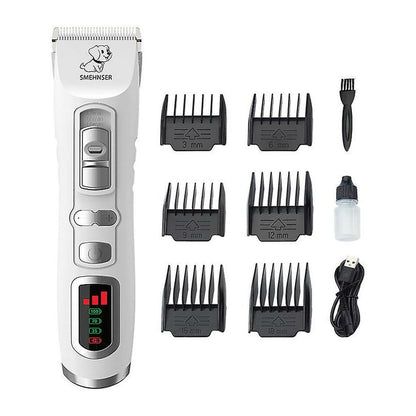 Dog Clipper - Professional 3 Modes Dog And Cat Clipper For Long And Thick Hair, Cordless Rechargeable Electric Clipper