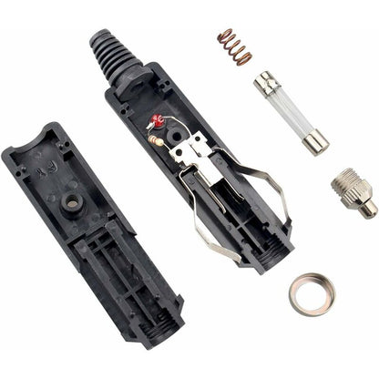 2 Pack Dc 12V Male Cigarette Lighter Socket Power Plug With 10A Red Fuse And LED Power Indicator