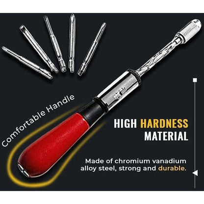 Spiral Screwdriver, Push Pull Ratchet Screwdriver, 6 In 1 Push Pull Ratchet Screwdriver Set Semi-Automatic Press Type