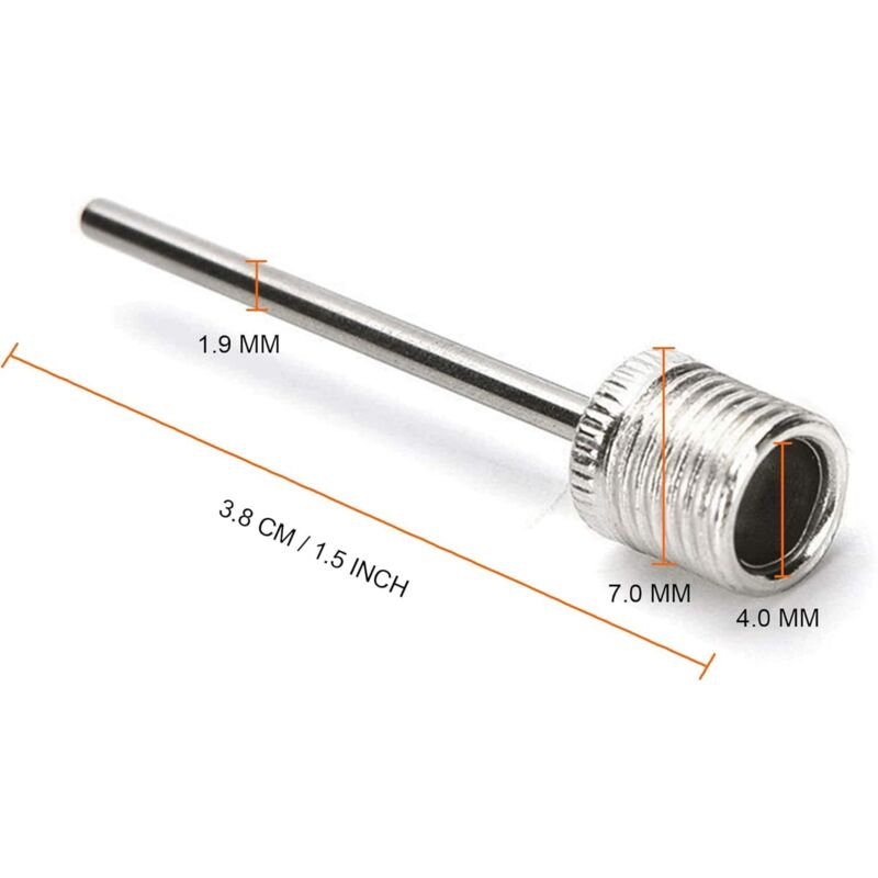 Ball Pump Inflation Needle (3 Pack) - Stainless Steel Air Pump Needles - Ideal For Inflating All Sports Balls
