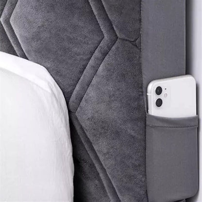 Headboard Cover, Protector Slipcover With Stretch Side, Washable Dustproof Cover (Color : DArk Gray, Size : 160Cm)