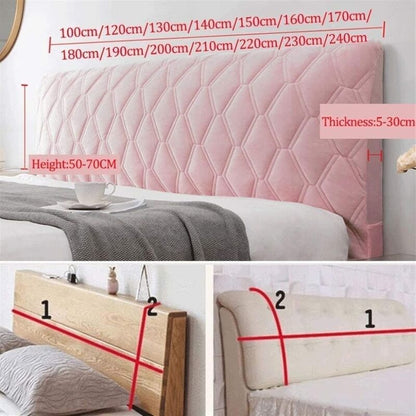 Headboard Cover, Protector Slipcover With Stretch Side, Washable Dustproof Cover (Color : DArk Gray, Size : 160Cm)
