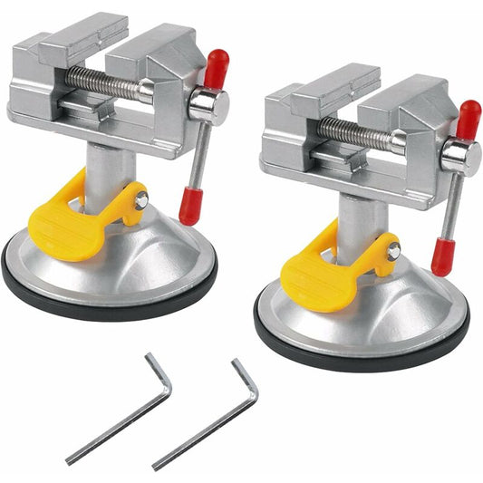 2 pcs Bench Vise Small Swivel Vise, Mini 360° ROtation Vise With Suction Cup, 30Mm, Table Vise Clamp For Hobby Jewelry,