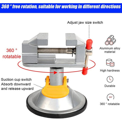 2 pcs Bench Vise Small Swivel Vise, Mini 360° ROtation Vise With Suction Cup, 30Mm, Table Vise Clamp For Hobby Jewelry,