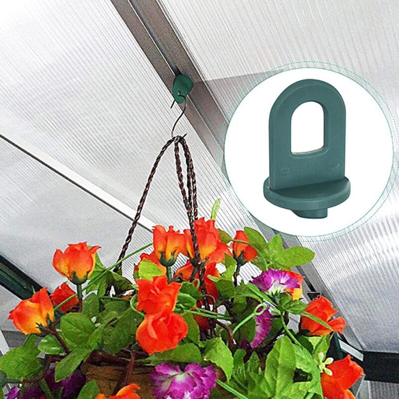 50 pcs Greenhouse Clips,Greenhouse Accessory,Climbing Plant Support Hanging Kit Clips For Greenhouse(Green)