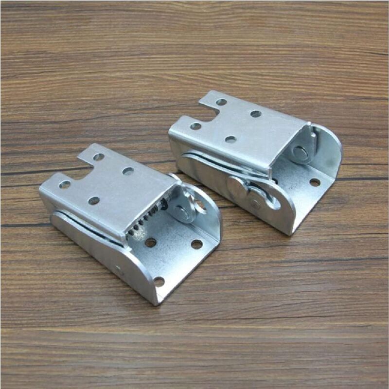 Self-Locking Folding Leg Bracket, Folding Worktop, Folding Kitchen Table (2 Silver)