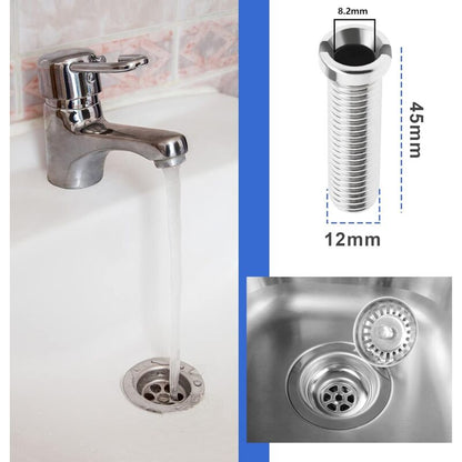 2 pcs 304 Stainless Steel Kitchen Sink Strainer Screws Waste Strainer Threaded Screw Connector M12×45Mm Sink Bolt Screw