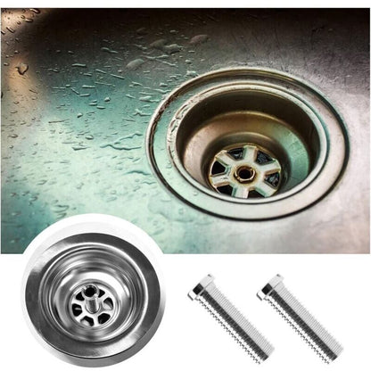 2 pcs 304 Stainless Steel Kitchen Sink Strainer Screws Waste Strainer Threaded Screw Connector M12×45Mm Sink Bolt Screw