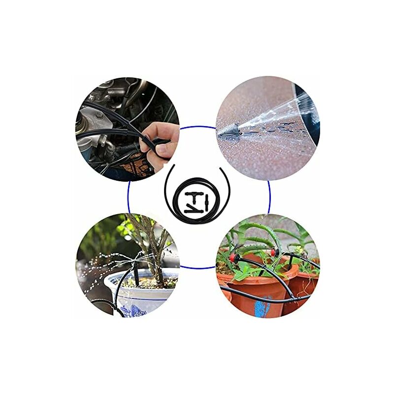10 pcs Windshield Wiper Hose Kit,3M Windshield Washer Fluid Hose,Windshield Wiper Nozzle Mist Washer Spray Hose,With