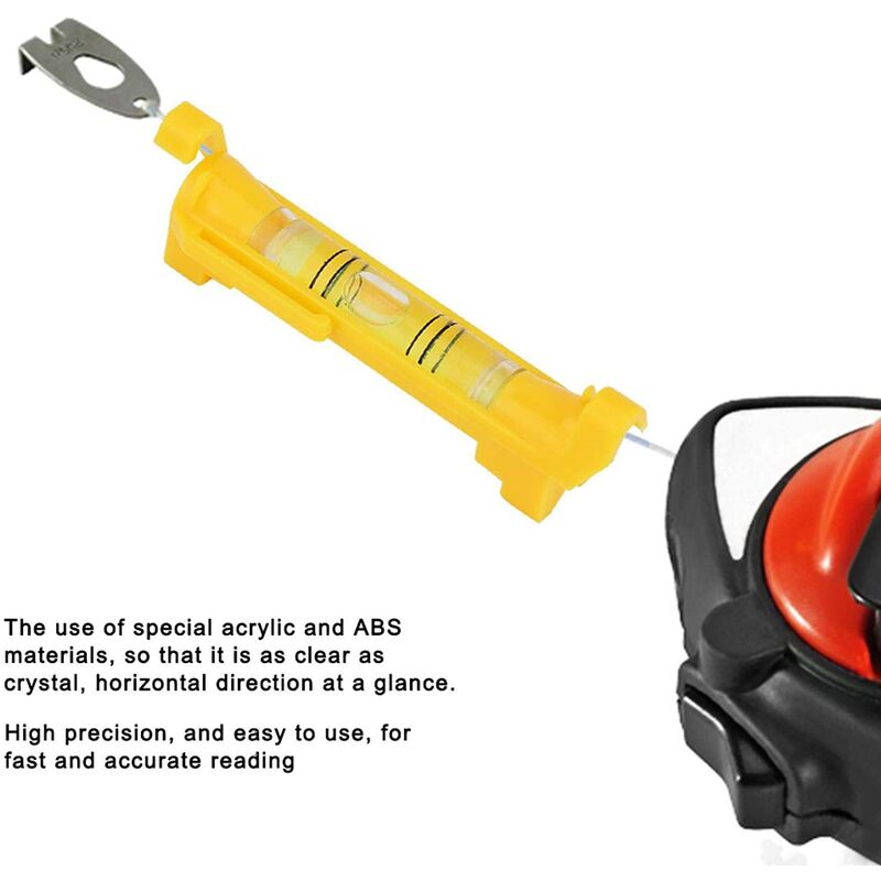 Mini Pocket High Precision String Spirit Level, With Molded Hooks String Line Level, Tile Gutter For Bricklaying
