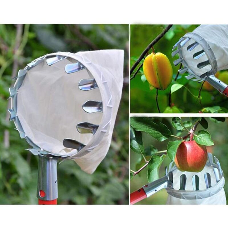 Fruit Picker Without Metal Telescopic Handle, Apple Picker With Protective Cover 160Mm