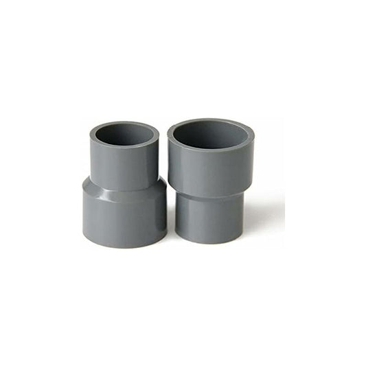Pvc Straight Reducer Adapter For Garden Greenhouse Farm Water Supply Pipes (Id 40Mm To 20Mm, Grey)