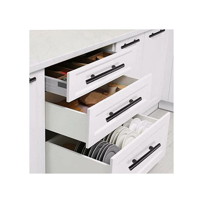 20 pcs Black Furniture Handle Black Kitchen Cabinet Handle T Handles Black Drawer Cupboard Center Distance 64Mm