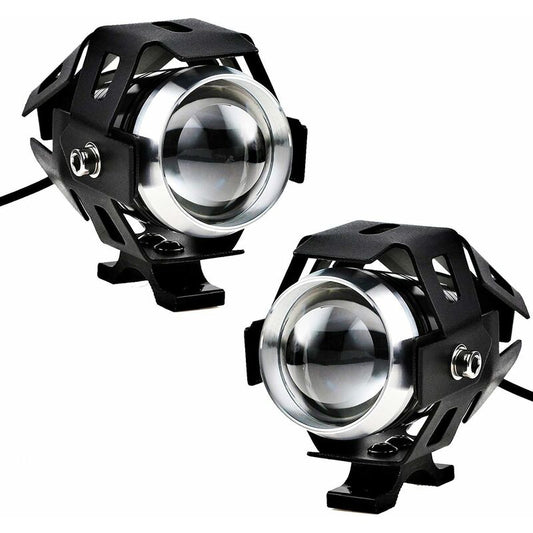 2 pcs 125W Motorcycle Headlight Extra LED Fog Light Motorbike Spotlight 1200Lm U5 Waterproof Motorcycle Scooter 4