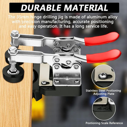 35Mm Hinge Jig, Door Cabinet Hinge Jig, Concealed Hinge Jig, Drill Guide Locator For Cabinets And Wardrobes