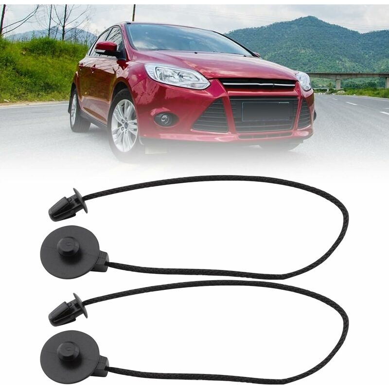 2 pcs Rear Parcel Shelf Tie Down Cords Compatible With Ford Focus Mk3 2012-2017 Cv6Z5846538A Bm51A46538Aa