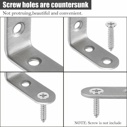 13 pcs Stainless Steel Corner Brace 40X40Mm, Corner Braces For Fixing And Repairing Furniture, Reinforcing Joints,