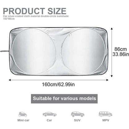 Car Windshield Sun Shade,Foldable Front Windshield Visor Sunshade Cover,Anti Uv Reflective Protector,Sunshade Block