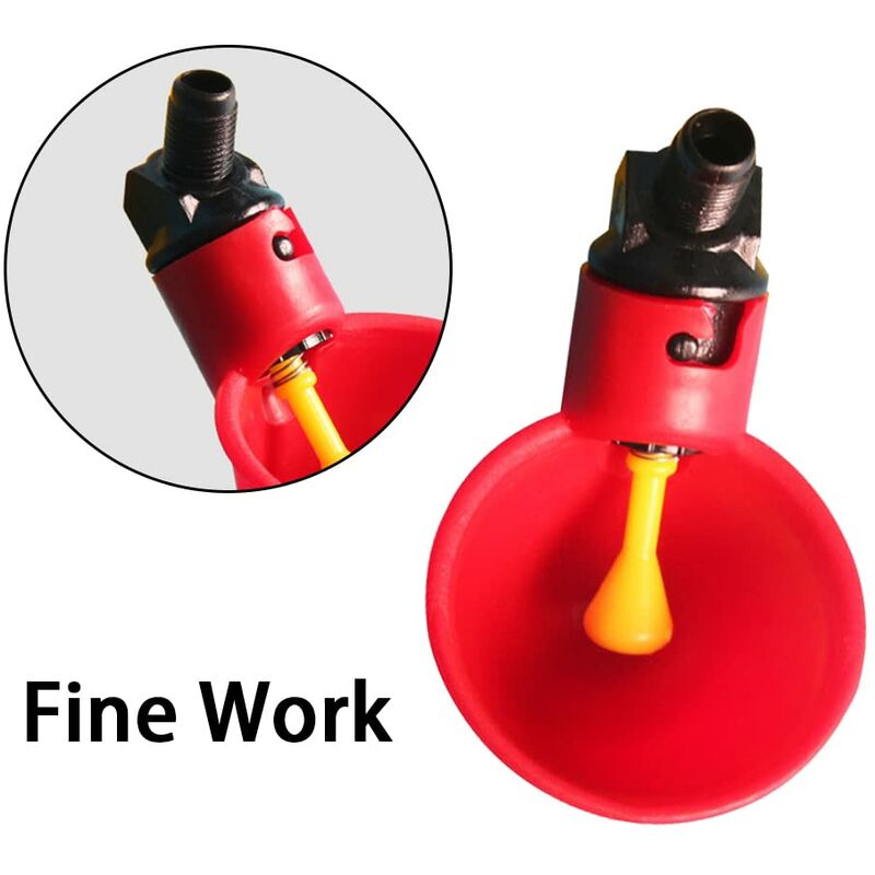 10 pcs Poultry Drinking Water Cups Automatic Plastic Chicken Cage Water Bowls Quail Piegon Waterers For Livestock