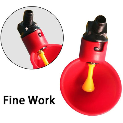 10 pcs Poultry Drinking Water Cups Automatic Plastic Chicken Cage Water Bowls Quail Piegon Waterers For Livestock