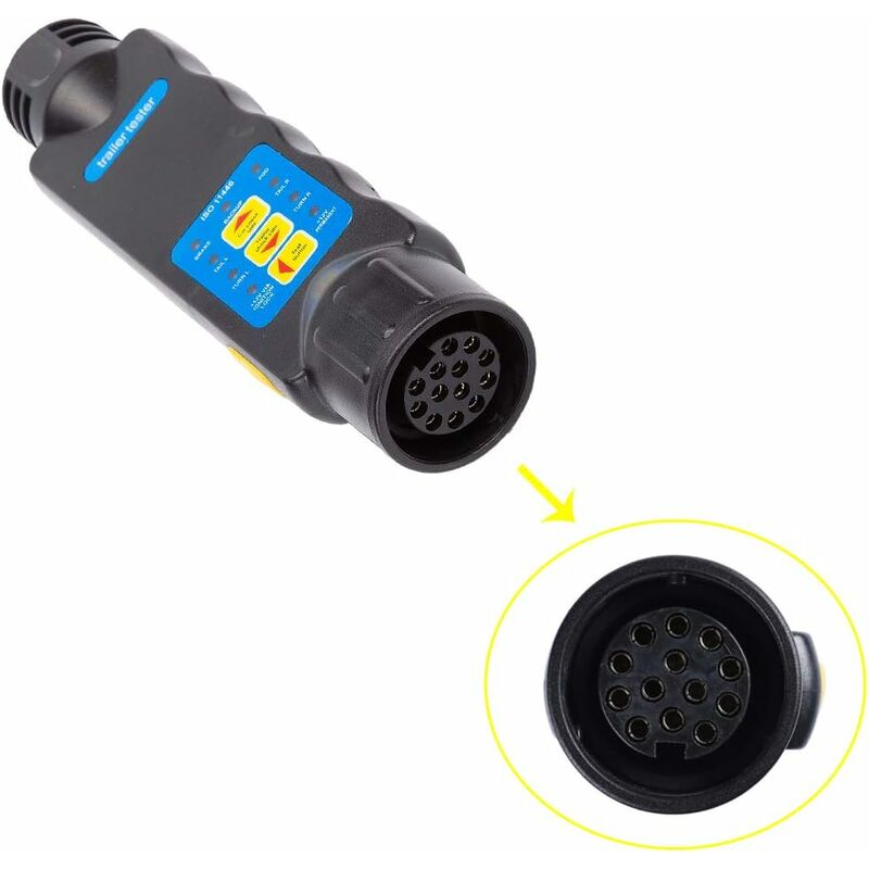 13 Pin Trailer Tester, 13 Pin Car Trailer Tester, 12V Trailer Tester 13 Pin Lights Wiring Circuit Diagnostic Tools (13