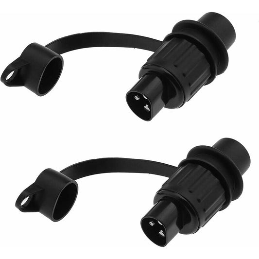 2 pcs 3 Pin 12V Power Sockets For Trailer Tractor Machinery Vehicle Rv Caravan Truck Motorhome Boat With Waterproof