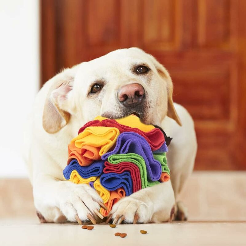 Dog Snuffle Mat Ball, Dog Play Mat, Interactive Dog Toy, Puzzle Slow Feeding Snuffle Mat, Stress Release For Small