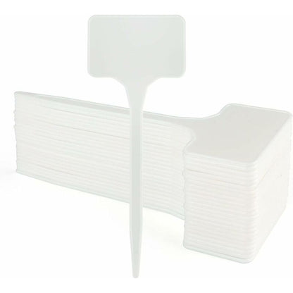50 Pieces 15.5Cm Outdoor Plant Large Labels Outdoor Plastic Vegetable Garden, White